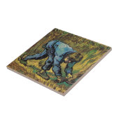 Der Sensenmann mit Sickle von Vincent van Gogh Fliese (Seite)