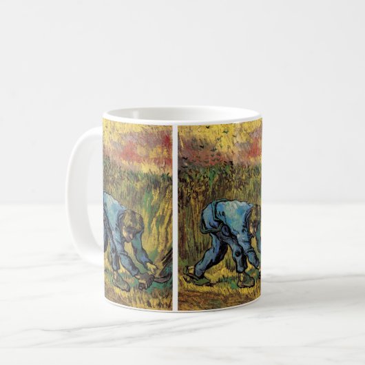 Der Sensenmann mit Sickle von Vincent van Gogh Kaffeetasse (Vorderseite Links)