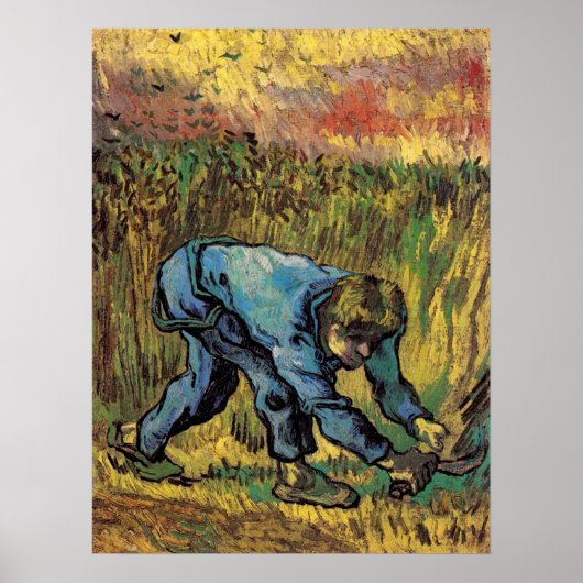 Der Sensenmann mit Sickle von Vincent van Gogh Poster (Vorne)