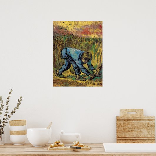 Der Sensenmann mit Sickle von Vincent van Gogh Poster (Küche)