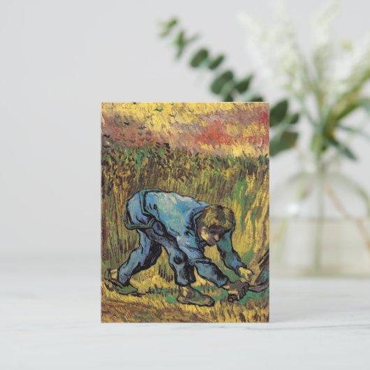Der Sensenmann mit Sickle von Vincent van Gogh Postkarte (Stehend Vorderseite)
