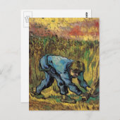 Der Sensenmann mit Sickle von Vincent van Gogh Postkarte (Vorne/Hinten)