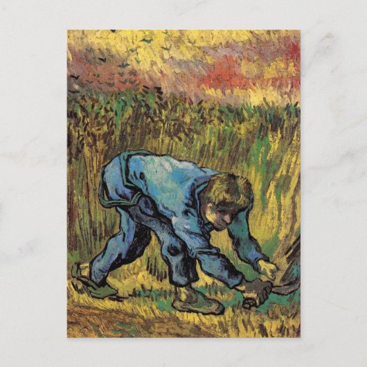 Der Sensenmann mit Sickle von Vincent van Gogh Postkarte (Vorderseite)