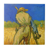 Der Sensenmann (nach Millet) von Vincent van Gogh Fliese (Vorderseite)