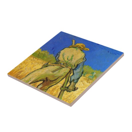 Der Sensenmann (nach Millet) von Vincent van Gogh Fliese (Seite)