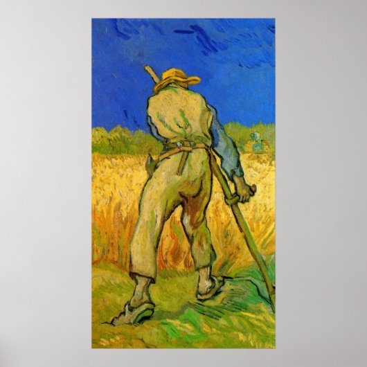 Der Sensenmann (nach Millet) von Vincent van Gogh Poster (Vorne)