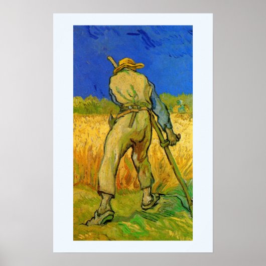 Der Sensenmann (nach Millet) von Vincent van Gogh Poster (Vorne)
