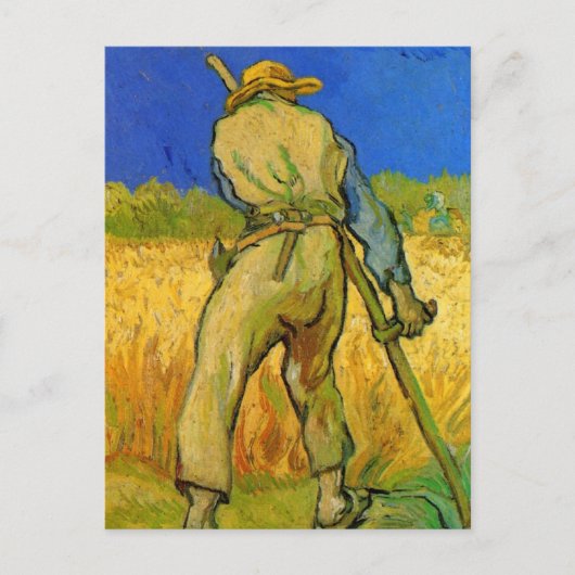 Der Sensenmann (nach Millet) von Vincent van Gogh Postkarte (Vorderseite)
