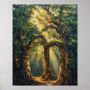 Der sententielle Hain: Eine goldene Erscheinung ma Poster