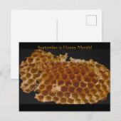 Der September ist Honey Month! Postkarte (Vorne/Hinten)