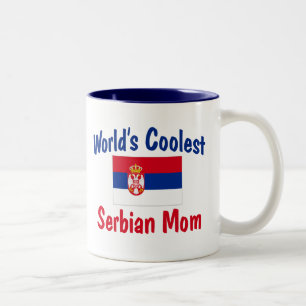 Der Serbian-Mama-Geschenk der Welt coolstes Zweifarbige Tasse