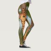 Der Serval und die Schmetterlinge Leggings (Rechts)