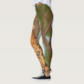 Der Serval und die Schmetterlinge Leggings (Links)