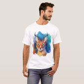 Der servale katzenfarbene Schlag T-Shirt (Vorne ganz)