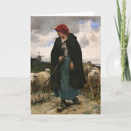 "Der Shepherdess " ~Border Collie-Foto-Karte Karte (Vorderseite)