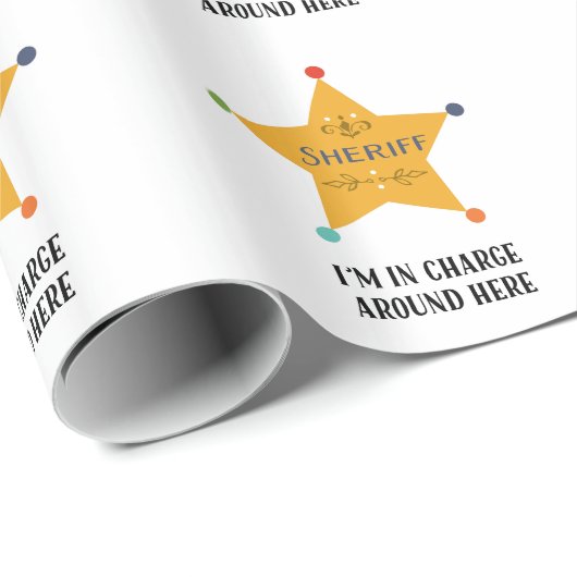 Der Sheriff Geschenkpapier (Rolleneckpunkt)