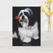 Der Shih Tzu Dog Karte (Gelbe Blume)