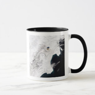 Der Shiveluch Vulkan in Kamchatka Krai, Russland Tasse