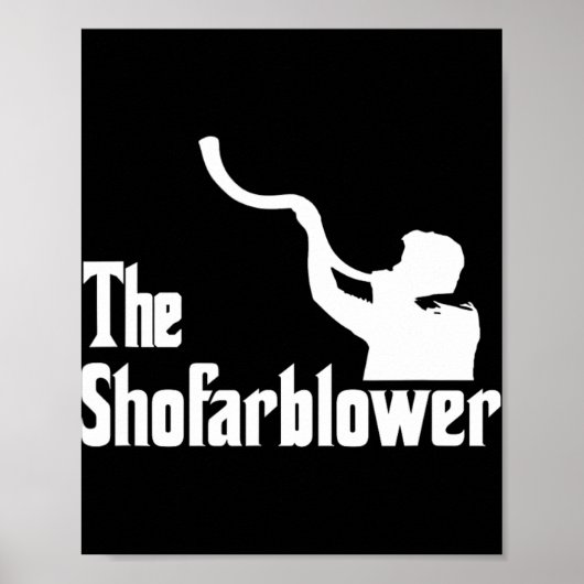 Der Shofar-Bläser Rosch ha-Schana Rabbiner Tempel Poster (Vorne)