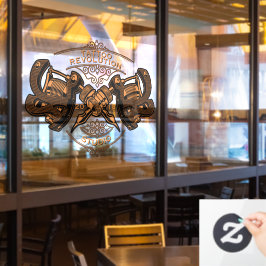 Der Shop für Vintage Goldtätomaschinen Fensteraufkleber