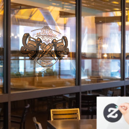 Der Shop für Vintage Goldtätomaschinen Fensteraufkleber