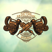 Der Shop für Vintage Goldtätomaschinen Fensteraufkleber (Blatt 3)