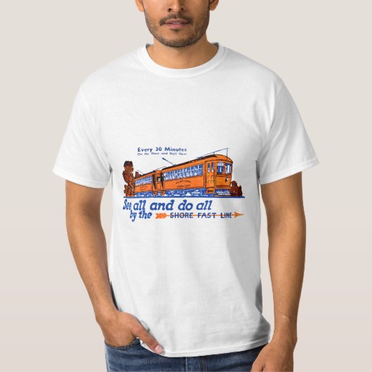 Der Shore Fast Line Trolley Service T-Shirt (Vorderseite)
