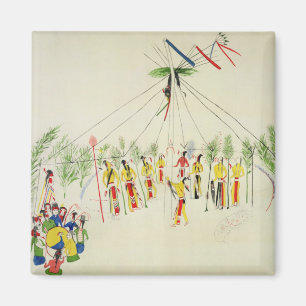 Der Shoshonesun-Tanz (Pigment auf Musselin) Magnet