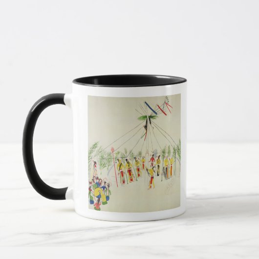 Der Shoshonesun-Tanz (Pigment auf Musselin) Tasse (Links)