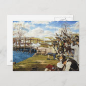 Der Shot hörte 'Round the World Domenick D'Andrea Postkarte (Vorne/Hinten)