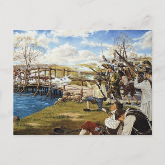 Der Shot hörte 'Round the World Domenick D'Andrea Postkarte (Vorderseite)