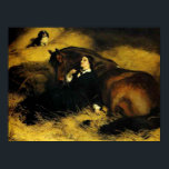 Der Shrew gezähmt Poster<br><div class="desc">Poster mit Sir Edwin Henry Landseers Ölgemälde The Shrew Tamed oder The Hübsch Horsebreaker (1861). Eine elegante Frau in schwarzen Kleidersesseln neben einem schönen braunen Pferd. Ein kleiner Hund beobachtet im Hintergrund. Sie sitzen alle in einer Heu-Scheune. Ein perfektes Geschenk für Pferdefreunde und Viktorianische Kunst.</div>