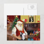 Der sibirische Husky des Weihnachtsmanns Feiertagspostkarte (Vorne/Hinten)