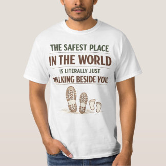 Der sicherste Ort der Welt Vater und Kind T-Shirt