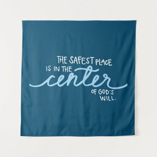 Der sicherste Ort Wandteppich (Vorderseite)