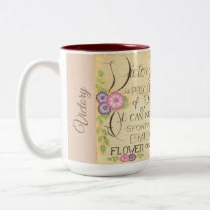 Der Sieg aller Art - JamesAllen Quote-Tasse Zweifarbige Tasse
