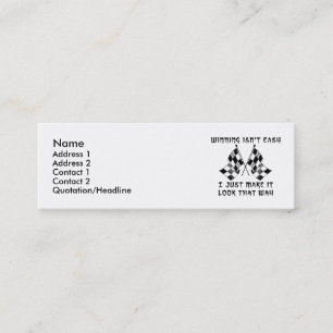 Der Sieg ist nicht einfach - Schmutz-Bike-Motocros Mini Visitenkarte