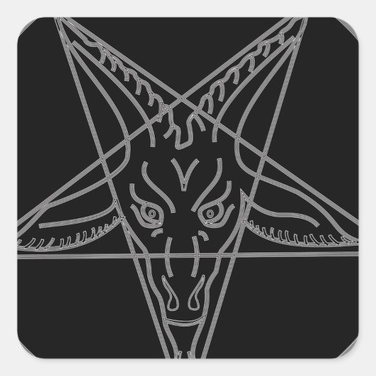Der Sieg von Baphomet Quadratischer Aufkleber (Vorderseite)