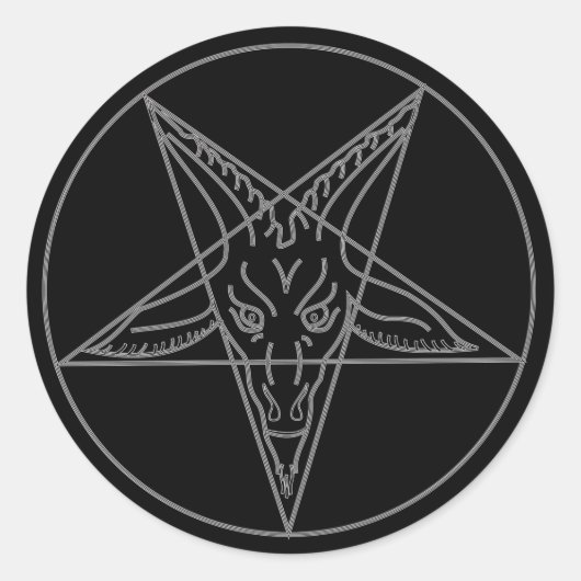 Der Sieg von Baphomet Runder Aufkleber (Vorderseite)