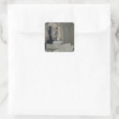 Der Sieg von Samothrace Quadratischer Aufkleber (Tasche)