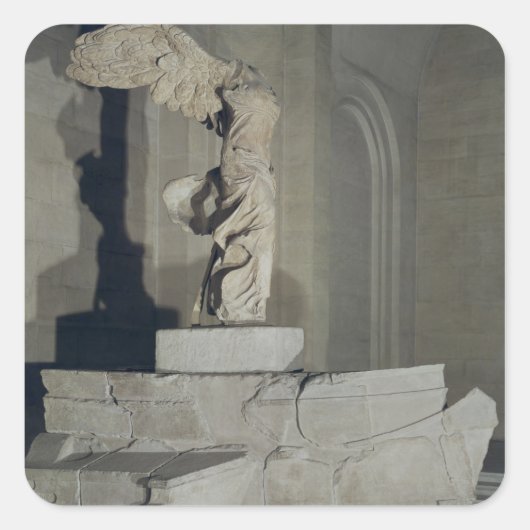 Der Sieg von Samothrace Quadratischer Aufkleber (Vorderseite)