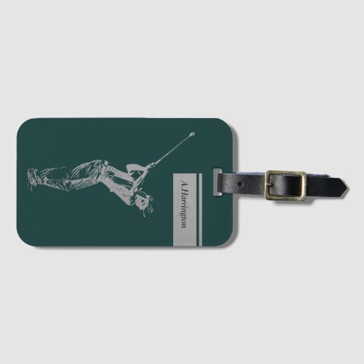 Der Silbergolfer Gepäckanhänger (Vorderseite (Horizontal))