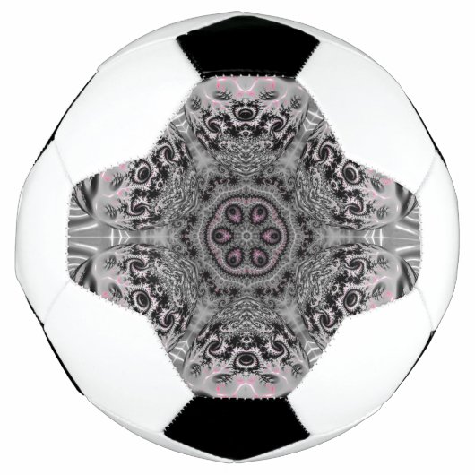 Der silberne Fraktalgarten Fußball (Vorderseite)