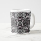 Der silberne Fraktalgarten Jumbo-Tasse (Vorderseite Rechts)