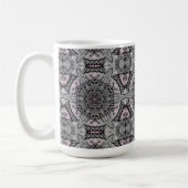 Der silberne Fraktalgarten Kaffeetasse (Links)