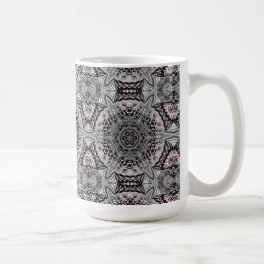 Der silberne Fraktalgarten Kaffeetasse (Rechts)