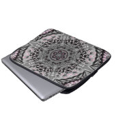 Der silberne Fraktalgarten Laptopschutzhülle (Vorne Knopf)