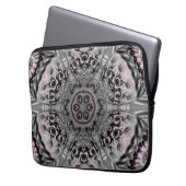 Der silberne Fraktalgarten Laptopschutzhülle (Vorderseite Links)