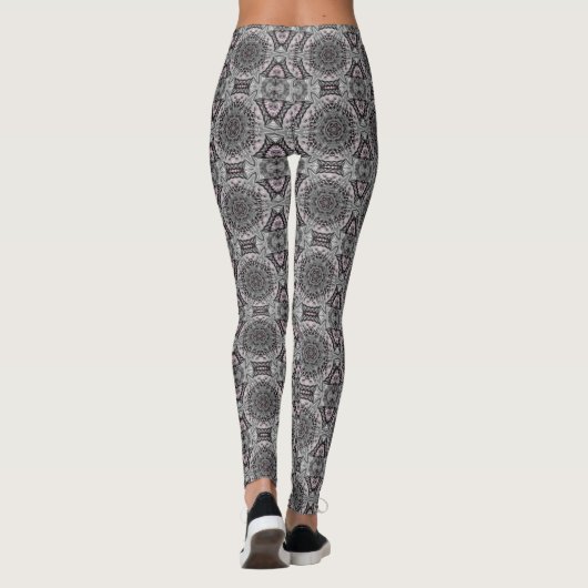 Der Silberne Fraktalgarten Leggings (Rückseite)