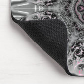 Der silberne Fraktalgarten Mousepad (Ecke)